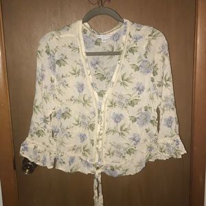 Cream Floral Blouse
